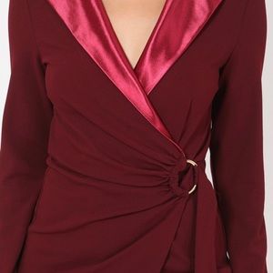 Tuxedo Wrap Ring Buckle Jacket